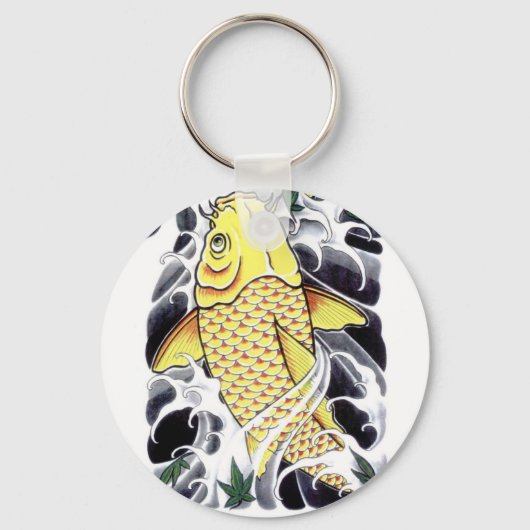 Japans Tattoo Koi Fish Design Sleutelhanger (Voorkant)