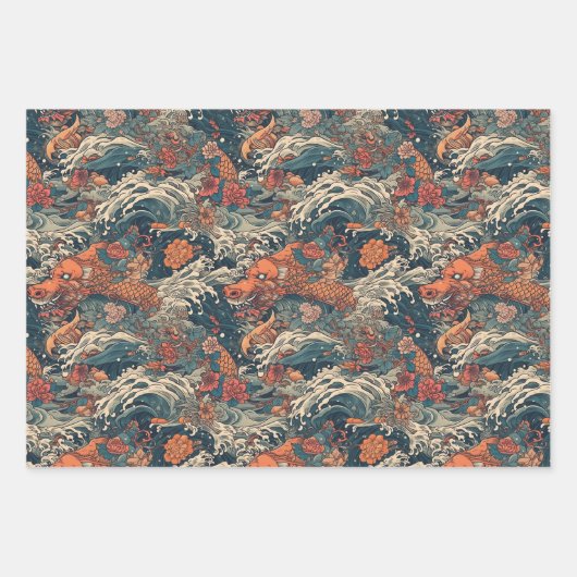 Japans Tattoo Kunst Inpakpapier Vel (Voorkant 2)