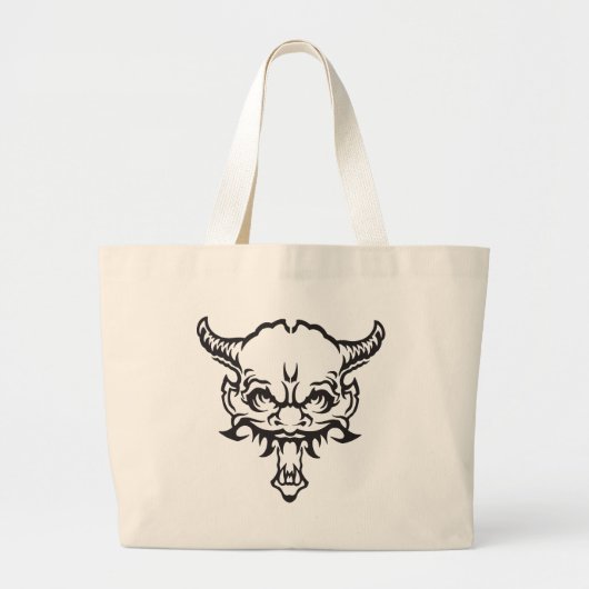 Japans Tattoo Oni Demon Grote Tote Bag (Voorkant)