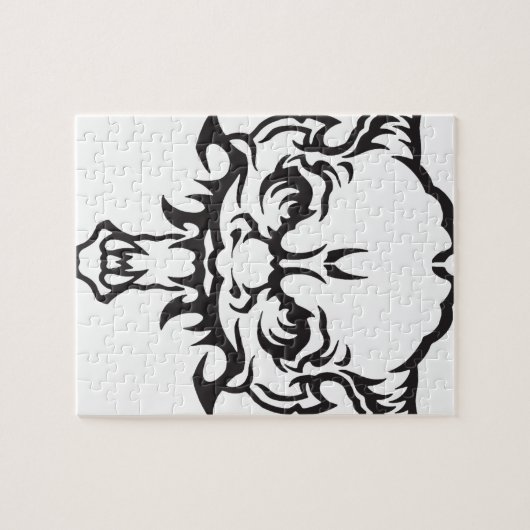 Japans Tattoo Oni Demon Legpuzzel (Horizontaal)