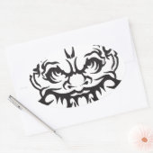 Japans Tattoo Oni Demon Ovale Sticker (Envelop)
