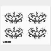 Japans Tattoo Oni Demon Ovale Sticker (Vel)