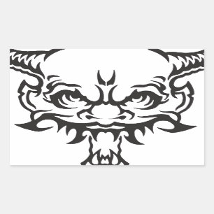 Japans Tattoo Oni Demon Rechthoekige Sticker