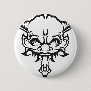 Japans Tattoo Oni Demon Ronde Button 5,7 Cm