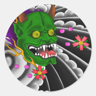 japans tattoo ronde sticker