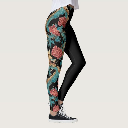 Japans Tattoo stijl Dragon Leggings (Rechts)