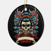 japans tattoo stijl kleurrijke sjabloon keramisch ornament (Links)