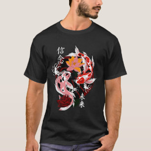 Japans Tattoos Koi Visvijver Bloemenwater Herkomst T-shirt