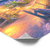 Japans Tea House bij de rivier Poster (Hoek)