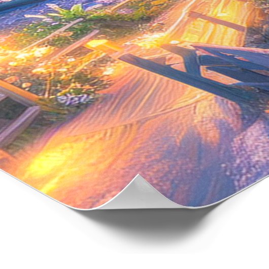 Japans Tea House bij de rivier Poster (Hoek)