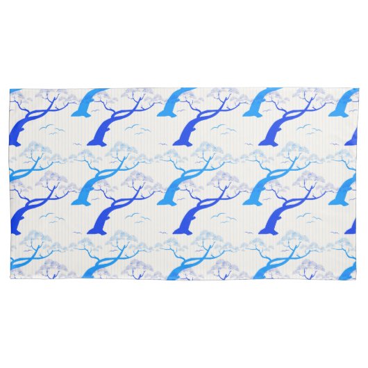 Japans tekenboompatroon in de stijl van kersen in  kussensloop (Voorkant-Links)