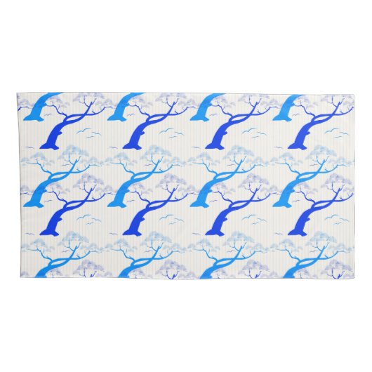 Japans tekenboompatroon in de stijl van kersen in  kussensloop (Achterkant-Rechts)