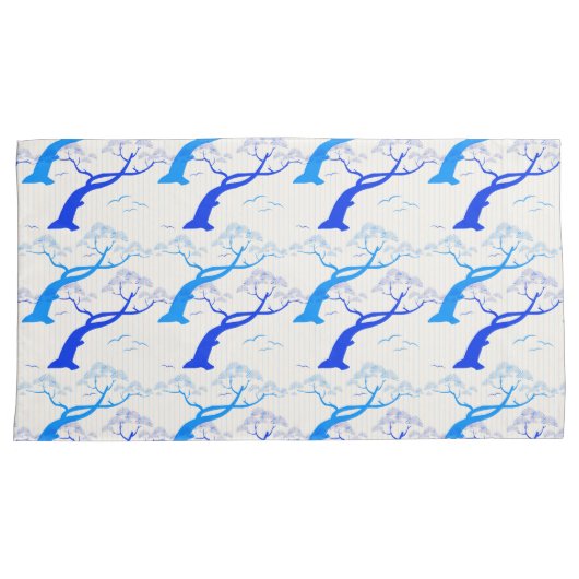 Japans tekenboompatroon in de stijl van kersen in  kussensloop (Voorkant-Rechts)