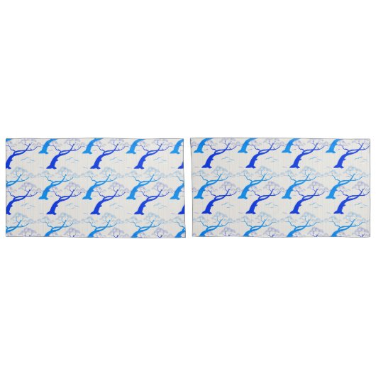 Japans tekenboompatroon in de stijl van kersen in kussensloop (Achterkant-Set)