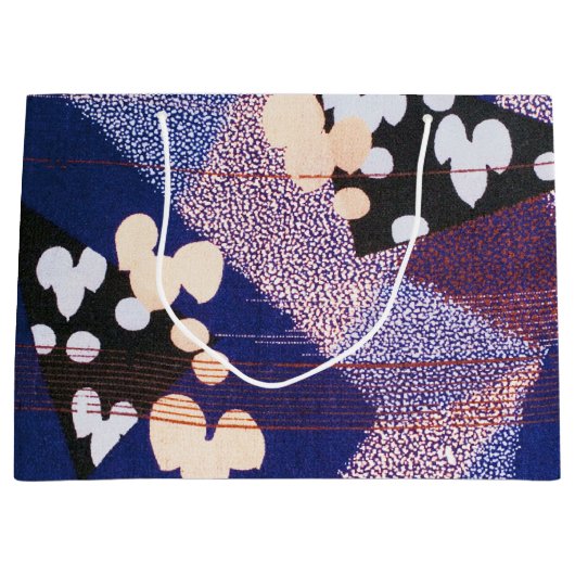  Japans textiel, bladpatroon Groot Cadeauzakje (Voorkant)