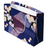  Japans textiel, bladpatroon Groot Cadeauzakje (Achterkant Gekanteld)