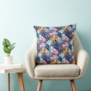 Japans Textiel decoratieve kimono geïnspireerd 1 Kussen