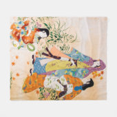 Japans textiel Fleece Deken (Voorkant (Horizontaal))
