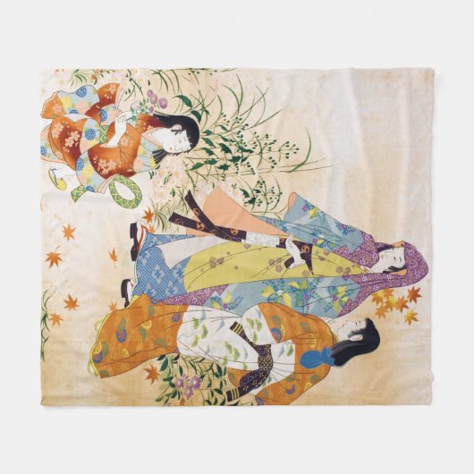 Japans textiel Fleece Deken (Voorkant (Horizontaal))