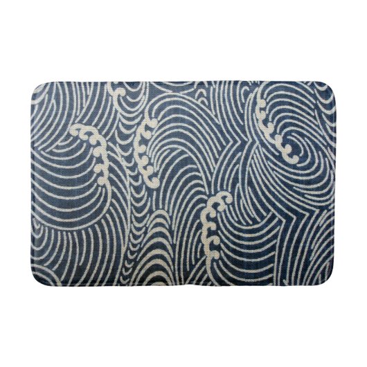 Japans textiel, golfpatroon Badmat (Voorkant)