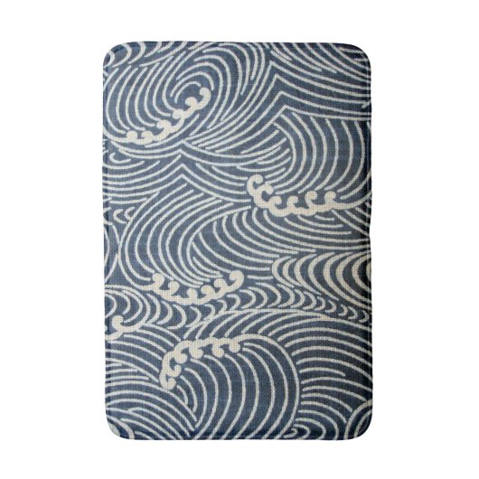  Japans textiel, golfpatroon Badmat (Voorkant Verticaal)