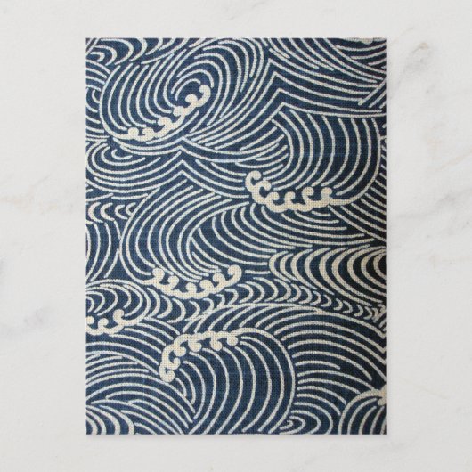  Japans textiel, golfpatroon Briefkaart (Voorkant)