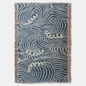 Japans textiel, golfpatroon Deken (Voorkant Verticaal)