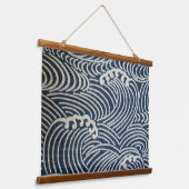  Japans textiel, golfpatroon Hangend Wandkleed (Gebogen)