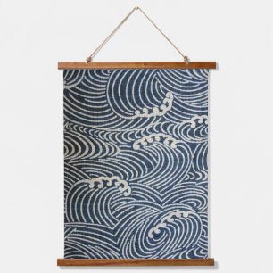 Japans textiel, golfpatroon Hangend Wandkleed