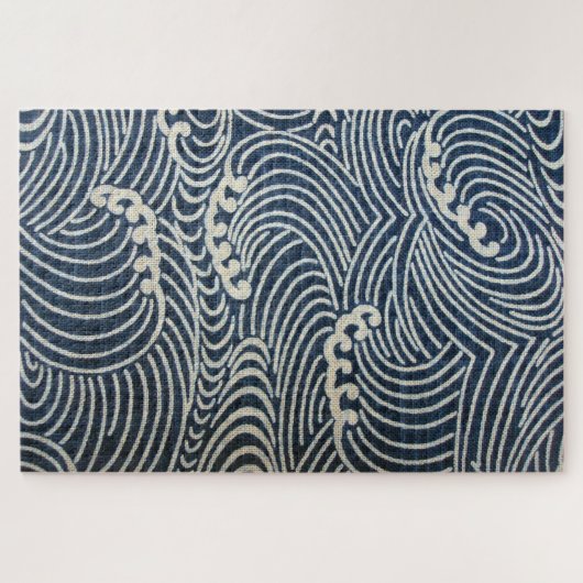 Japans textiel, golfpatroon Legpuzzel (Horizontaal)