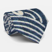 Japans textiel, golfpatroon Stropdas (Opgerold)