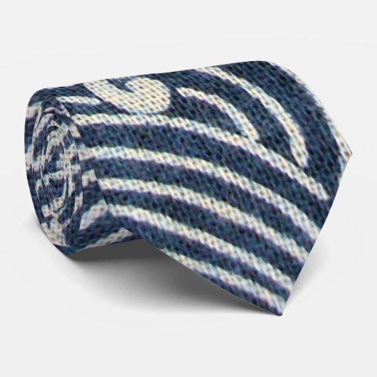 Japans textiel, golfpatroon Stropdas (Opgerold)