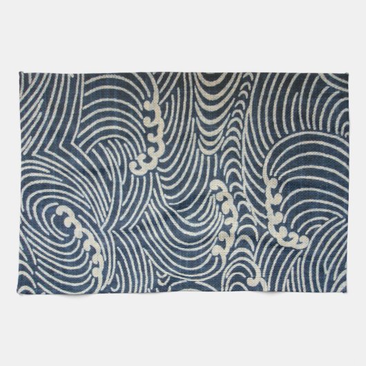  Japans textiel, golfpatroon Theedoek (Horizontaal)