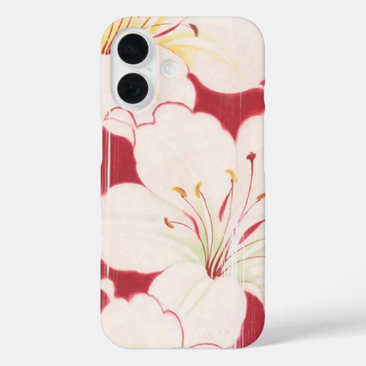 Japans Textiel iPhone 16 Hoesje - Sakura Art (Achterkant)