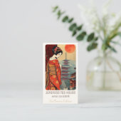 Japans theehuis restaurant winkel Visitekaartje (Staand voorkant)