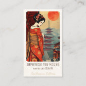 Japans theehuis restaurant winkel Visitekaartje (Voorkant)