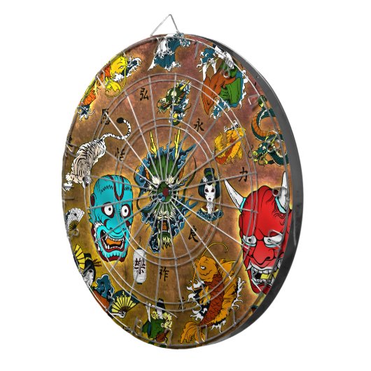 Japans thema dartbord (Voorkant Rechts)