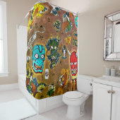 Japans thema douchegordijn (In situ)