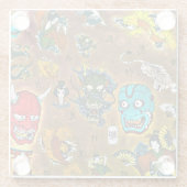 Japans thema glazen onderzetter (Achterkant)