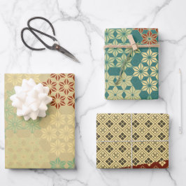 Japans thema mix patroon inpakpapier vel
