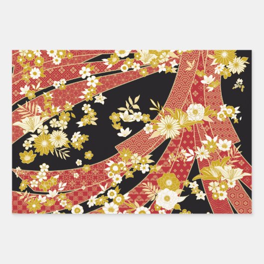 Japans thema patroon inpakpapier vel (Voorkant)