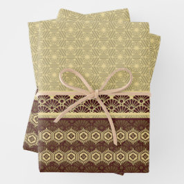 Japans thema patroon inpakpapier vel