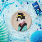 Japans thematisch diner met Geisha Papieren Bordje (Feest)
