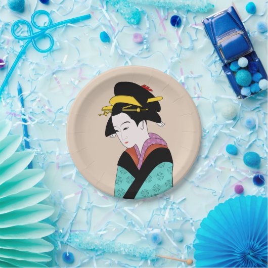 Japans thematisch diner met Geisha Papieren Bordje (Feest)