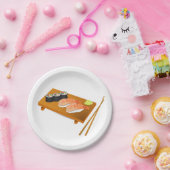 Japans thematisch diner met sushi art papieren bordje (Feest)