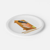 Japans thematisch diner met sushi art papieren bordje (Gekanteld)