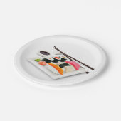 Japans thematisch diner met sushi art papieren bordje (Gekanteld)