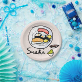 Japans thematisch diner met sushi art papieren bordje (Feest)