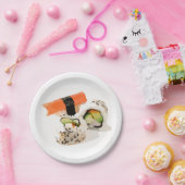 Japans thematisch diner met sushi art papieren bordje (Feest)