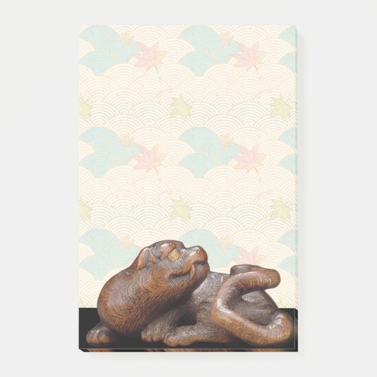 Japans tijgernetsuke-schrijfpad post-it® notes (Voorkant)